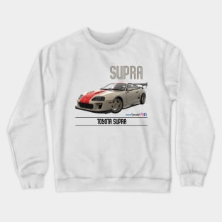 Supra Time Attack White Stripe Crewneck Sweatshirt